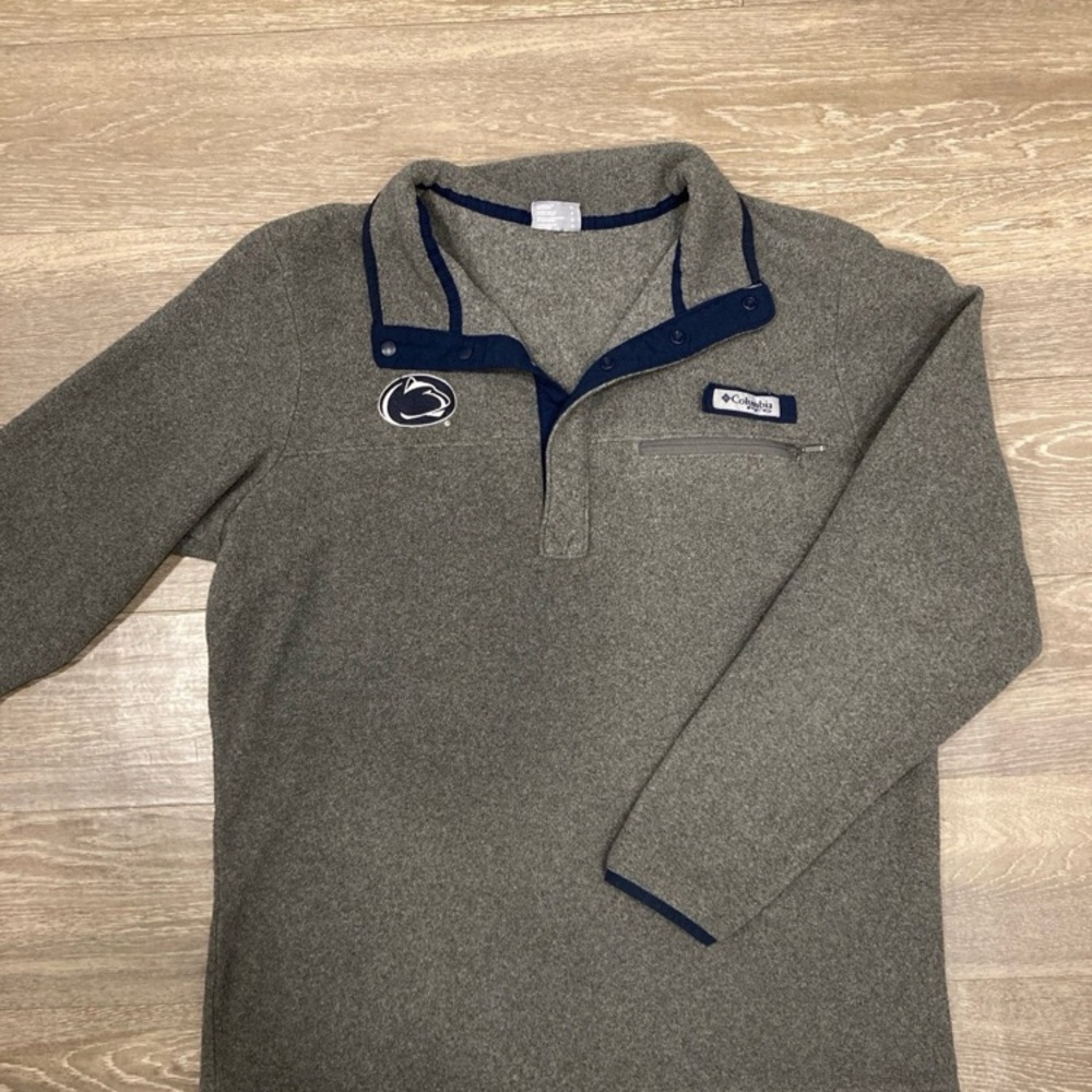 Penn state PSU Gray Columbia Fleece Pullover M